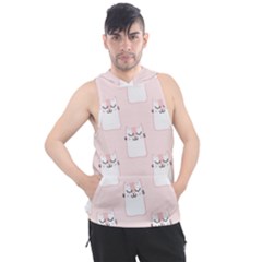 Pattern Pink Cute Sweet Fur Cats Men s Sleeveless Hoodie by Sarkoni