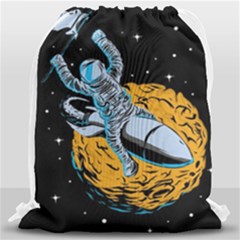 Astronaut Planet Space Science Drawstring Bag (large) by Sarkoni