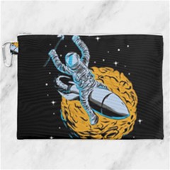 Astronaut Planet Space Science Canvas Cosmetic Bag (xxl) by Sarkoni