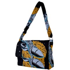 Astronaut Planet Space Science Full Print Messenger Bag (s) by Sarkoni
