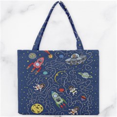 Cat Cosmos Cosmonaut Rocket Mini Tote Bag by Grandong
