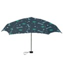 Bons Foot Prints Pattern Background Mini Folding Umbrellas View3