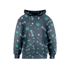 Bons Foot Prints Pattern Background Kids  Pullover Hoodie by Grandong