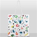 Vector Set Isolates With Cute Birds Scandinavian Style Full Print Rope Handle Tote (Large) View1