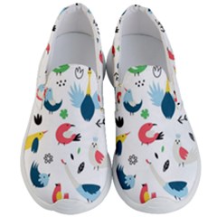 Vector Set Isolates With Cute Birds Scandinavian Style Men s Lightweight Slip Ons by Apen