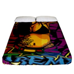 Xtreme Skateboard Graffiti Fitted Sheet (king Size) by Sarkoni