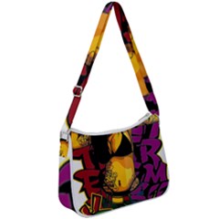 Xtreme Skateboard Graffiti Zip Up Shoulder Bag by Sarkoni