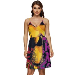 Xtreme Skateboard Graffiti V-neck Pocket Summer Dress  by Sarkoni