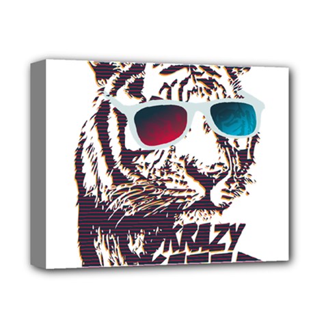 Krazy Katz 3d Tiger Roar Animal Deluxe Canvas 14  X 11  (stretched) by Sarkoni