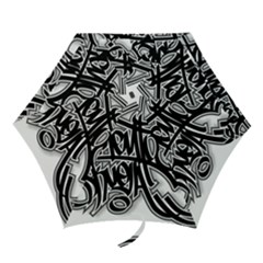 Hip Hop Music Drawing Art Graffiti Mini Folding Umbrellas by Sarkoni