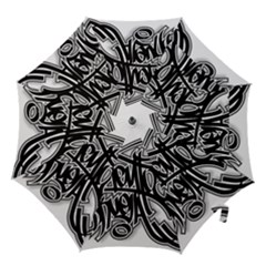 Hip Hop Music Drawing Art Graffiti Hook Handle Umbrellas (medium) by Sarkoni