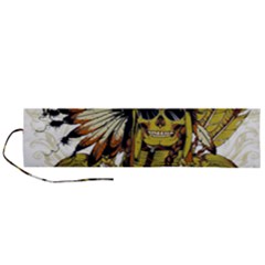 Motorcycle And Skull Cruiser Native American Roll Up Canvas Pencil Holder (l) by Sarkoni