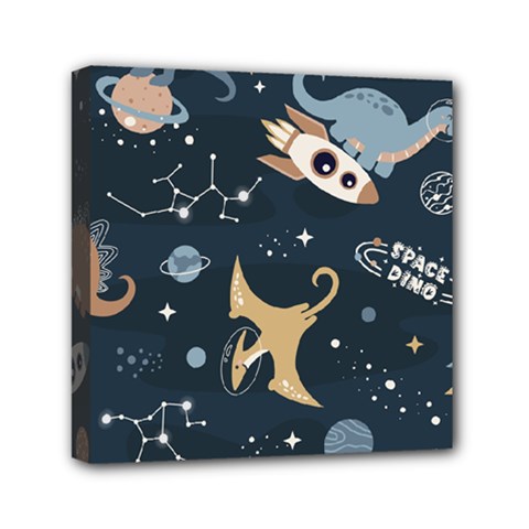 Space Theme Art Pattern Design Wallpaper Mini Canvas 6  X 6  (stretched) by Proyonanggan