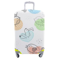 Cartoon Bird Cute Doodle Bird Luggage Cover (medium) by Bedest