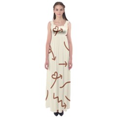 Abstract Arrow Sign Love Aesthetic Empire Waist Maxi Dress by Apen