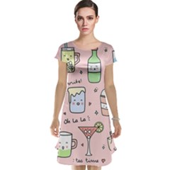 Drink Cocktail Doodle Coffee Cap Sleeve Nightdress by Apen