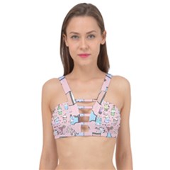Drink Cocktail Doodle Coffee Cage Up Bikini Top by Apen