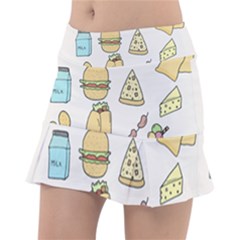 Dinner Meal Food Snack Fast Food Classic Tennis Skirt by Apen