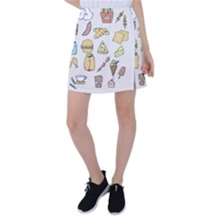 Dinner Meal Food Snack Fast Food Tennis Skirt by Apen