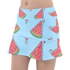 Watermelon Fruit Pattern Tropical Classic Tennis Skirt by Apen