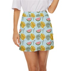 Summer Pattern Texture Vibes Mini Front Wrap Skirt by Apen