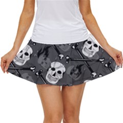 Skull Skeleton Pattern Texture Women s Skort by Apen
