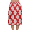 Christmas Snowflakes Background Pattern Velvet Flared Midi Skirt View2