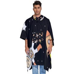 Astronaut Space Rockets Spaceman Men s Hooded Rain Ponchos by Ravend