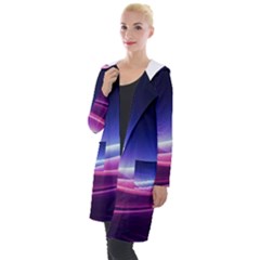 Cosmic Galaxy Quantum Art Nature Hooded Pocket Cardigan by Ravend
