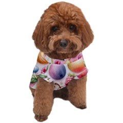 Fruits Apple Strawberry Raspberry Dog T-shirt by Ravend
