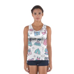 Transportation Seamless Pattern Sport Tank Top  by Grandong