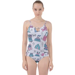 Transportation Seamless Pattern Cut Out Top Tankini Set by Grandong