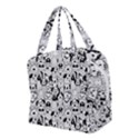 Seamless Pattern With Black White Doodle Dogs Boxy Hand Bag View2