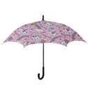 Beautiful Cute Animals Pattern Pink Hook Handle Umbrellas (Medium) View3