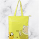 Adventure Time Jake The Dog Finn The Human Artwork Yellow Double Zip Up Tote Bag View1