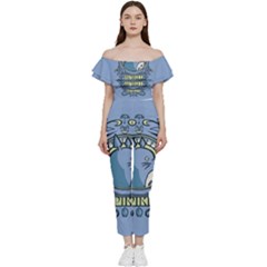 Drawing Illustration Anime Cartoon My Neighbor Totoro Bardot Ruffle Jumpsuit by Sarkoni