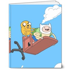 Cartoon Adventure Time Jake And Finn 8  X 10  Softcover Notebook by Sarkoni