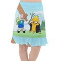 Adventure Time Finn And Jake Cartoon Network Parody Fishtail Chiffon Skirt View1