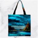 Artistic Fantasy Psychedelic Zipper Grocery Tote Bag View1