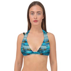 Artistic Fantasy Psychedelic Double Strap Halter Bikini Top by Sarkoni