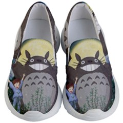 Illustration Anime Cartoon My Neighbor Totoro Kids Lightweight Slip Ons by Sarkoni