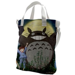 Illustration Anime Cartoon My Neighbor Totoro Canvas Messenger Bag by Sarkoni
