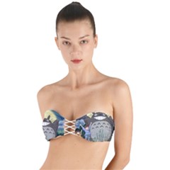 Illustration Anime Cartoon My Neighbor Totoro Twist Bandeau Bikini Top by Sarkoni