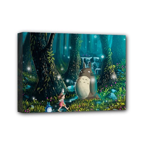 Anime My Neighbor Totoro Jungle Natural Mini Canvas 7  X 5  (stretched) by Sarkoni