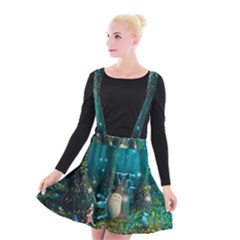 Anime My Neighbor Totoro Jungle Natural Suspender Skater Skirt by Sarkoni