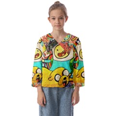 Painting Illustration Adventure Time Psychedelic Art Kids  Sailor Shirt by Sarkoni