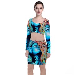 Color Detail Dream Fantasy Neon Psychedelic Teaser Top And Skirt Sets by Sarkoni