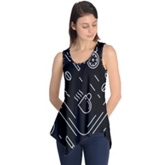 Coffee Background Sleeveless Tunic by Bedest