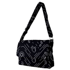 Coffee Background Full Print Messenger Bag (m) by Bedest