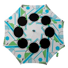 Geometric Shapes Background Hook Handle Umbrellas (small) by Bedest